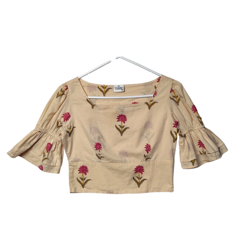 Twill Dor by GULAB CHAND‎ Floral Print Crop Size Small Made In India